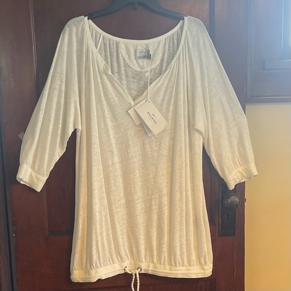 ESCALES Paris 100%‎ Linen Blouse  - Signed, Rare #409/435 Made - Picture 4 of 14